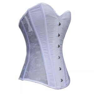 Sexy Lace up Satin Boned Corset Bustier